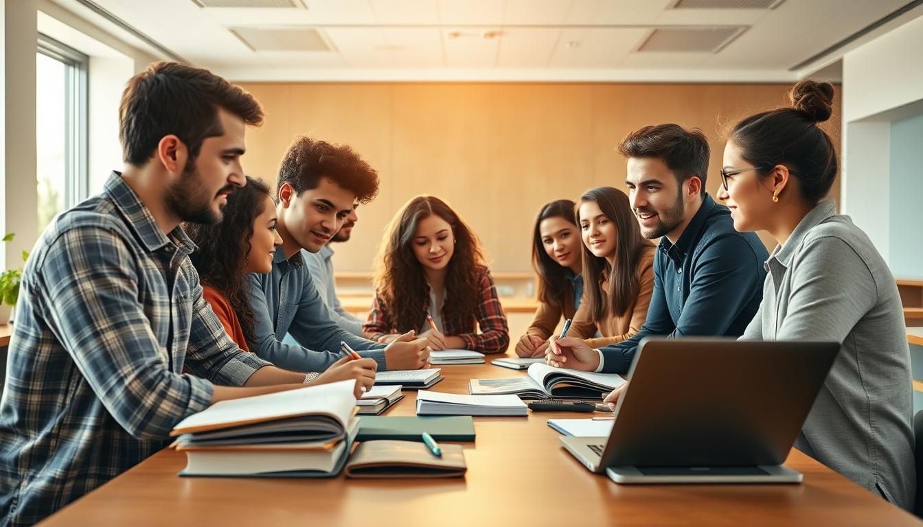 Structured study materials and learning resources on a desk